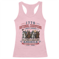 1776 National Champions Liberty Legends Vintage Racerback Tank Top Horseback Founding Fathers America 250th Anniversary