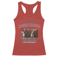 1776 National Champions Liberty Legends Vintage Racerback Tank Top Horseback Founding Fathers America 250th Anniversary