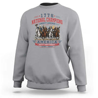 1776 National Champions Liberty Legends Vintage Sweatshirt Horseback Founding Fathers America 250th Anniversary
