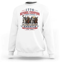 1776 National Champions Liberty Legends Vintage Sweatshirt Horseback Founding Fathers America 250th Anniversary