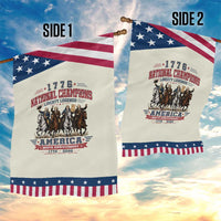 1776 National Champions Liberty Legends Vintage Patriotic Garden Flag Horseback Founding Fathers America 250th Anniversary