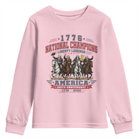 1776 National Champions Liberty Legends Vintage Youth Sweatshirt Horseback Founding Fathers America 250th Anniversary