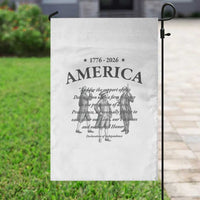 Declaration of Independence Sacred Honor Quote Graphic Garden Flag Vintage 1776 to 2026 America Patriotic History