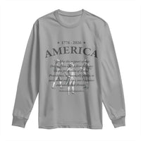 Declaration of Independence Sacred Honor Quote Graphic Long Sleeve Shirt Vintage 1776 to 2026 America Patriotic History