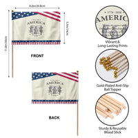 Declaration of Independence Sacred Honor Quote Graphic Patriotic Handheld Flag Vintage 1776 to 2026 America History