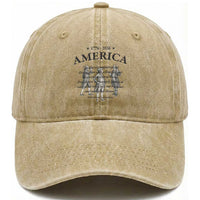 Declaration of Independence Sacred Honor Quote Graphic Washed Cotton Baseball Cap Vintage 1776 to 2026 America Patriotic History