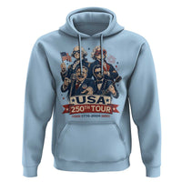 USA 250th Tour 2026 Founding Fathers Rock Concert Hoodie Funny Mount Rushmore Rock Stars Semiquincentennial
