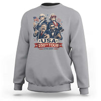 USA 250th Tour 2026 Founding Fathers Rock Concert Sweatshirt Funny Mount Rushmore Rock Stars Semiquincentennial