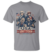USA 250th Tour 2026 Founding Fathers Rock Concert T Shirt Funny Mount Rushmore Rock Stars Semiquincentennial
