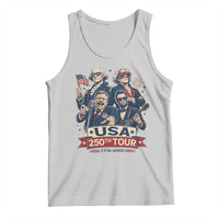 USA 250th Tour 2026 Founding Fathers Rock Concert Tank Top Funny Mount Rushmore Rock Stars Semiquincentennial