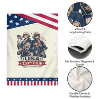 USA 250th Tour 2026 Founding Fathers Rock Concert Patriotic Garden Flag Funny Mount Rushmore Rock Stars Semiquincentennial