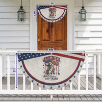 250 Years Since 1776 Cowboy on Horseback Patriotic Fan Flag Vintage Western Style American Flag Semiquincentennial