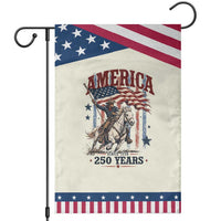 250 Years Since 1776 Cowboy on Horseback Patriotic Garden Flag Vintage Western Style American Flag Semiquincentennial