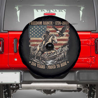 Vintage Cowboy and Soaring Eagle Freedom Ranch 1776 to 2026 Spare Tire Cover Proud to Ride American Flag 250th Anniversary