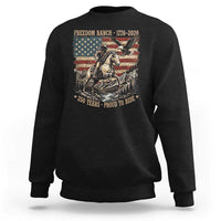 Vintage Cowboy and Soaring Eagle Freedom Ranch 1776 to 2026 Sweatshirt Proud to Ride American Flag 250th Anniversary