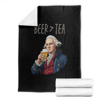 Beer Greater Than Tea Funny Founding Fathers Throw Blanket American History Drinking Boston Tea Party Sarcasm