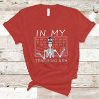 Funny Skeleton Teacher T Shirt In My Teaching Era Back To School - Wonder Print Shop