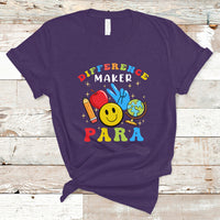 Teacher T Shirt Difference Maker Para Teacher Paraprofessional Paraeducator T-Shirt, Back To School Shirt, Gift For Teacher, Teaching - Wonder Print Shop