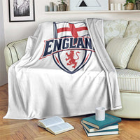 England Patriotic Crest St George Cross Flag Graphic Throw Blanket English Lion Crest Heritage Pride Souvenir