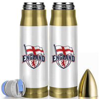England Patriotic Crest St George Cross Flag Graphic Bullet Tumbler English Lion Crest Heritage Pride Souvenir