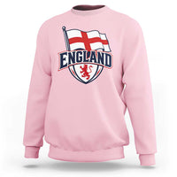 England Patriotic Crest St George Cross Flag Graphic Sweatshirt English Lion Crest Heritage Pride Souvenir