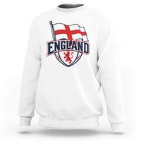 England Patriotic Crest St George Cross Flag Graphic Sweatshirt English Lion Crest Heritage Pride Souvenir