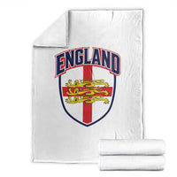 England Flag Lion Crest St George Cross Shield Crest Throw Blanket Vintage Patriotic English Sport Fan Graphic