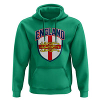 England Flag Lion Crest St George Cross Shield Crest Hoodie Vintage Patriotic English Sport Fan Graphic