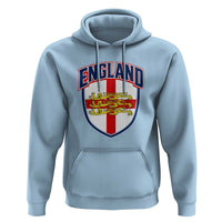 England Flag Lion Crest St George Cross Shield Crest Hoodie Vintage Patriotic English Sport Fan Graphic
