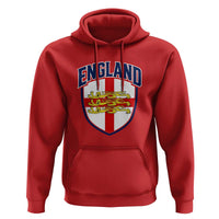 England Flag Lion Crest St George Cross Shield Crest Hoodie Vintage Patriotic English Sport Fan Graphic