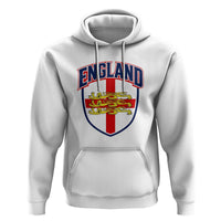 England Flag Lion Crest St George Cross Shield Crest Hoodie Vintage Patriotic English Sport Fan Graphic