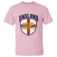England Flag Lion Crest St George Cross Shield Crest T Shirt Vintage Patriotic English Sport Fan Graphic