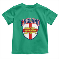 England Flag Lion Crest St George Cross Shield Crest Toddler T Shirt Vintage Patriotic English Sport Fan Graphic