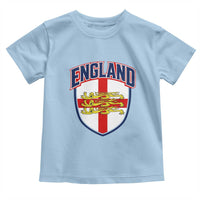 England Flag Lion Crest St George Cross Shield Crest Toddler T Shirt Vintage Patriotic English Sport Fan Graphic