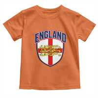 England Flag Lion Crest St George Cross Shield Crest Toddler T Shirt Vintage Patriotic English Sport Fan Graphic
