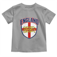 England Flag Lion Crest St George Cross Shield Crest Toddler T Shirt Vintage Patriotic English Sport Fan Graphic