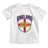 England Flag Lion Crest St George Cross Shield Crest Toddler T Shirt Vintage Patriotic English Sport Fan Graphic