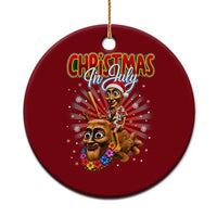 Christmas In July Tung Tung Tung TTT Sahur Cursed Meme Ceramic Ornament Funny Ironic Tropical Summer Hawaiian Holiday Surreal