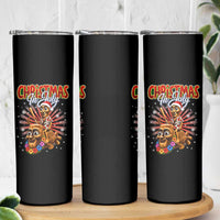 Christmas In July Tung Tung Tung TTT Sahur Cursed Meme Skinny Tumbler Funny Ironic Tropical Summer Hawaiian Holiday Surreal