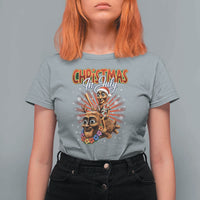 Christmas In July Tung Tung Tung TTT Sahur Cursed Meme T Shirt For Women Funny Ironic Tropical Summer Hawaiian Holiday Surreal