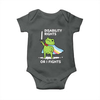 Funny Frog Disability Pride Flag Warrior Baby Onesie Disability Rights Or I Fights