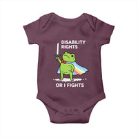 Funny Frog Disability Pride Flag Warrior Baby Onesie Disability Rights Or I Fights