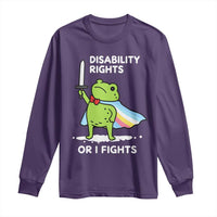 Funny Frog Disability Pride Flag Warrior Long Sleeve Shirt Disability Rights Or I Fights