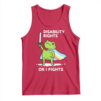 Funny Frog Disability Pride Flag Warrior Tank Top Disability Rights Or I Fights