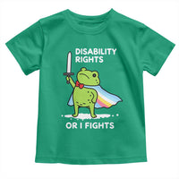 Funny Frog Disability Pride Flag Warrior Toddler T Shirt Disability Rights Or I Fights