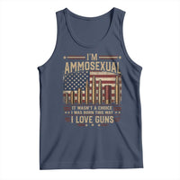 Funny Patriotic Second Amendment Humor American Flag Tank Top Im Ammosexual I Love Guns Owners Veterans