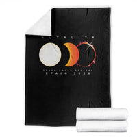 Spain Total Solar Eclipse 2026 Totality Throw Blanket Espana Travel Souvenir Astronomy Geek Gift