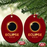 2026 Total Solar Eclipse Ceramic Ornament August 12 Totality Astronomy Souvenir