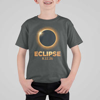 2026 Total Solar Eclipse T Shirt For Kid August 12 Totality Astronomy Souvenir