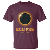 2026 Total Solar Eclipse T Shirt August 12 Totality Astronomy Souvenir